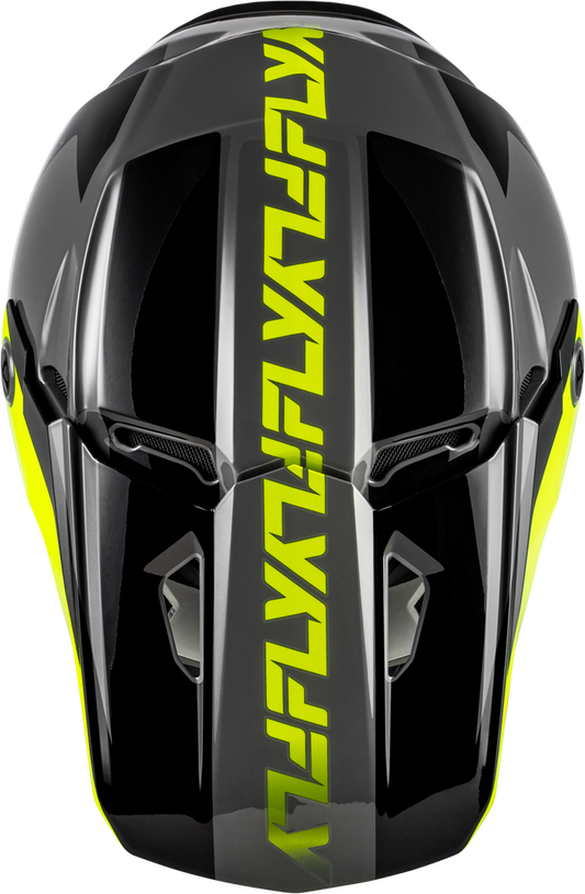 FLY RACING KINETIC CREST HELMET GREY/BLACK/HI-VIS