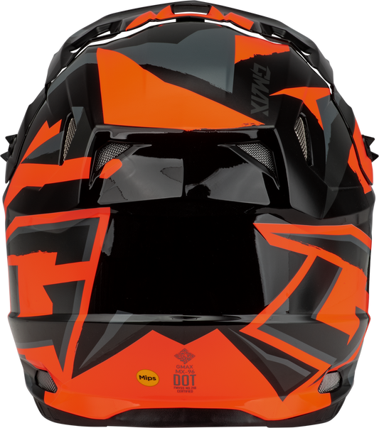 GMAX MX-96S SPLINTER HELMET BLACK/ORANGE