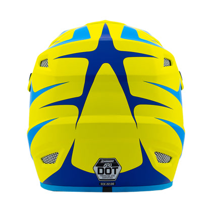 Answer 26 AR1 Mototown Helmet Matte Hyper Acid/Cyan/Dark Blue