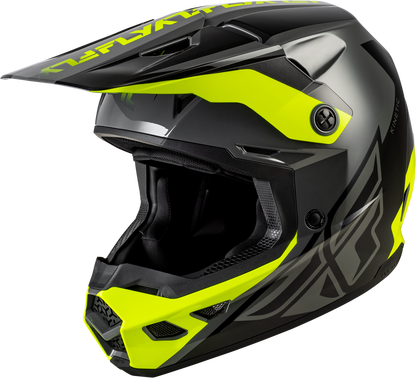 FLY RACING KINETIC CREST HELMET GREY/BLACK/HI-VIS