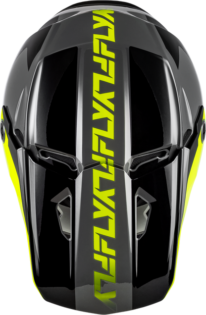 FLY RACING KINETIC CREST HELMET GREY/BLACK/HI-VIS