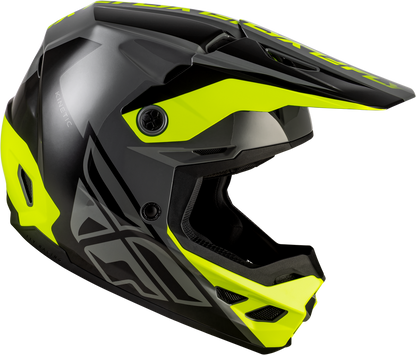 FLY RACING KINETIC CREST HELMET GREY/BLACK/HI-VIS