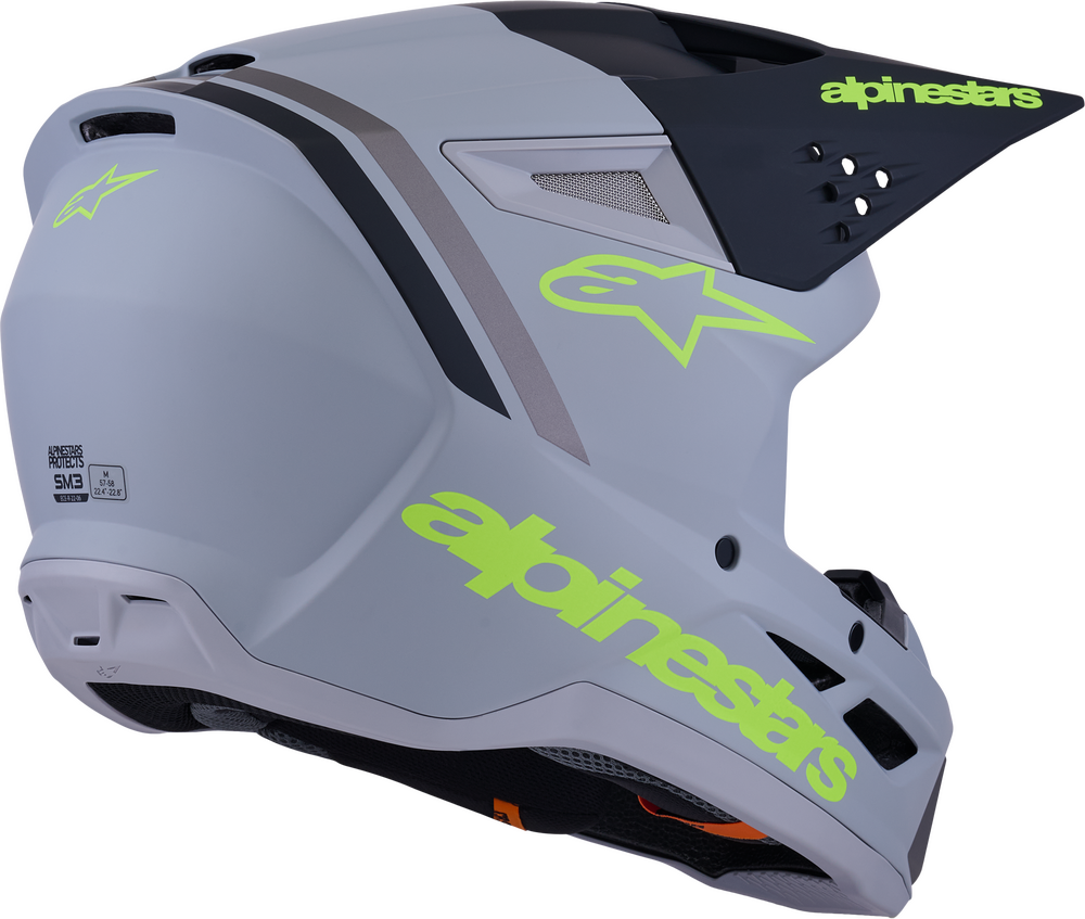 ALPINESTARS SM3 RADIUM HELMET GRY/BLK/YLW FLUO MATT