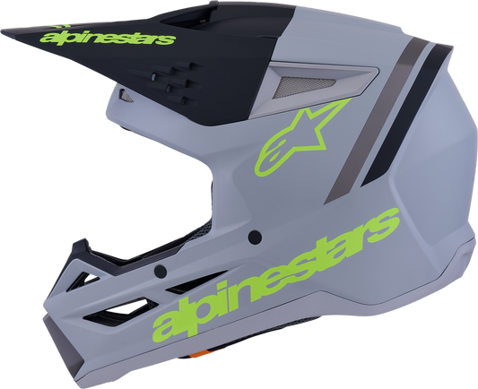 ALPINESTARS SM3 RADIUM HELMET GRY/BLK/YLW FLUO MATT