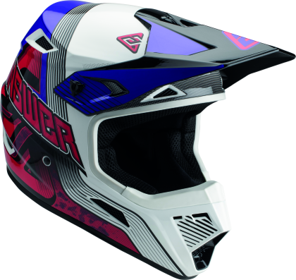 Answer AR1 Vendetta Helmet Red/White/Purple Youth - Large