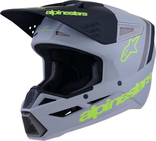 ALPINESTARS SM3 RADIUM HELMET GRY/BLK/YLW FLUO MATT