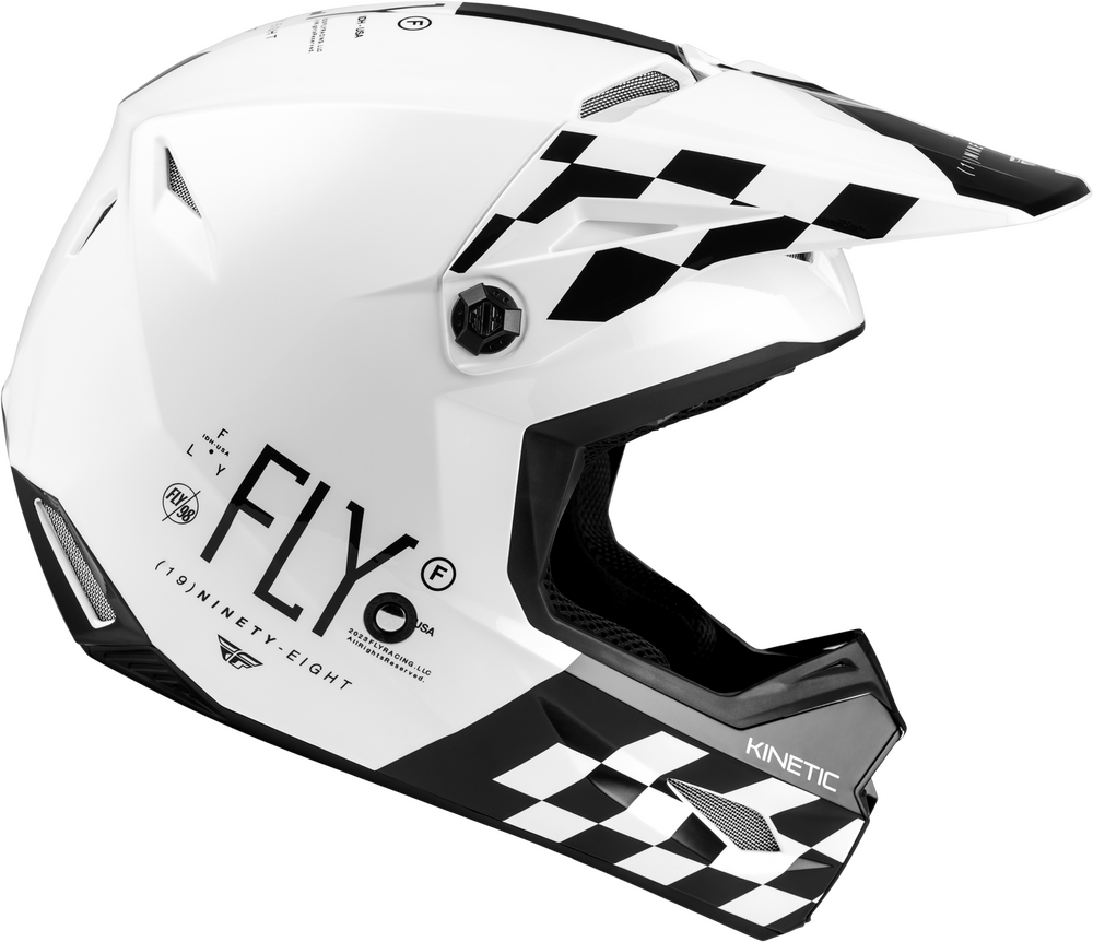 FLY RACING KINETIC LITE RIVAL HELMET GLOSS WHITE/BLACK