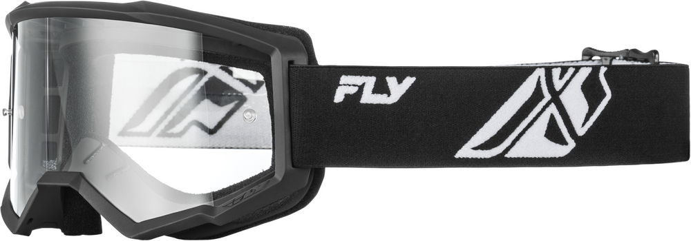 FLY RACING FOCUS GOGGLE BLACK/WHITE W/ CLEAR LENS