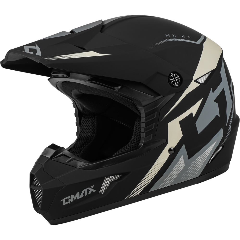 GMAX MX-46 COMPOUND HELMET BLACK/GREY /WHITE