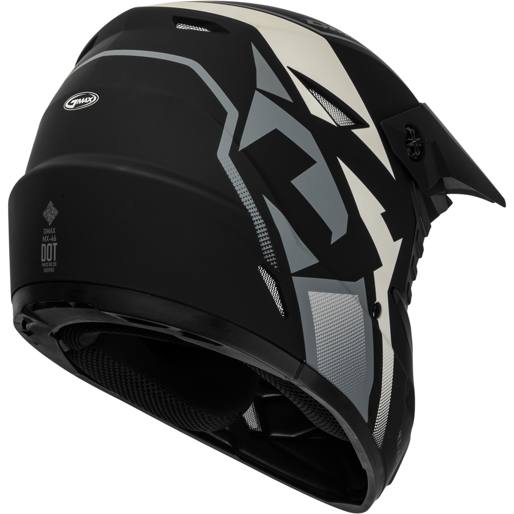 GMAX MX-46 COMPOUND HELMET BLACK/GREY /WHITE
