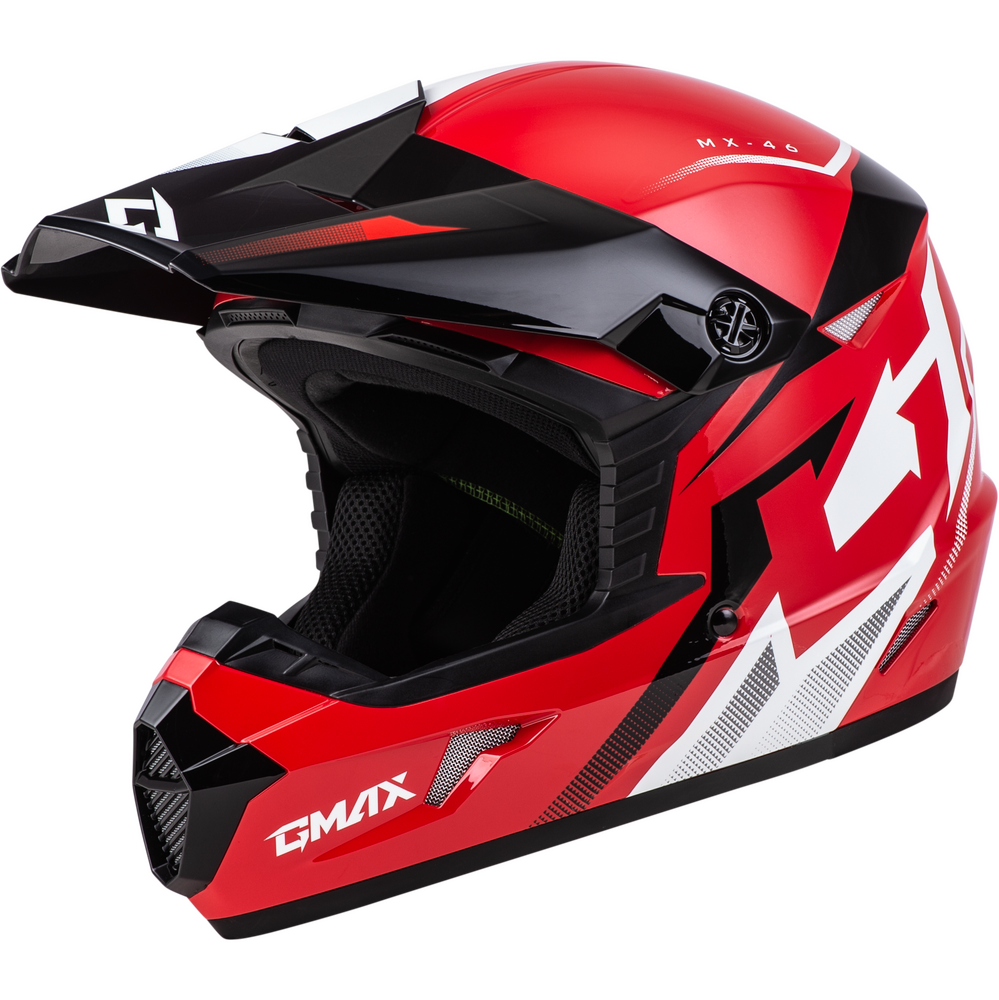 GMAX MX-46 COMPOUND HELMET RED/BLACK/WHITE