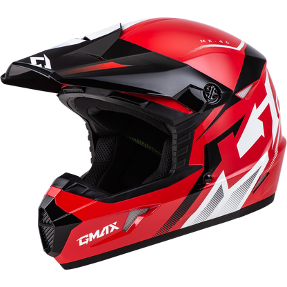GMAX MX-46 COMPOUND HELMET RED/BLACK/WHITE