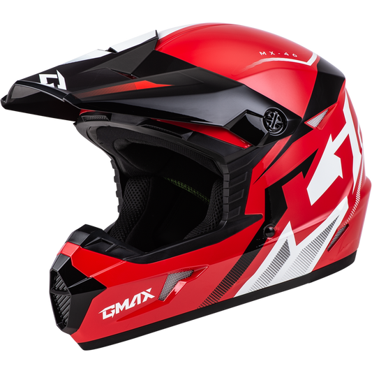 GMAX MX-46 COMPOUND HELMET RED/BLACK/WHITE