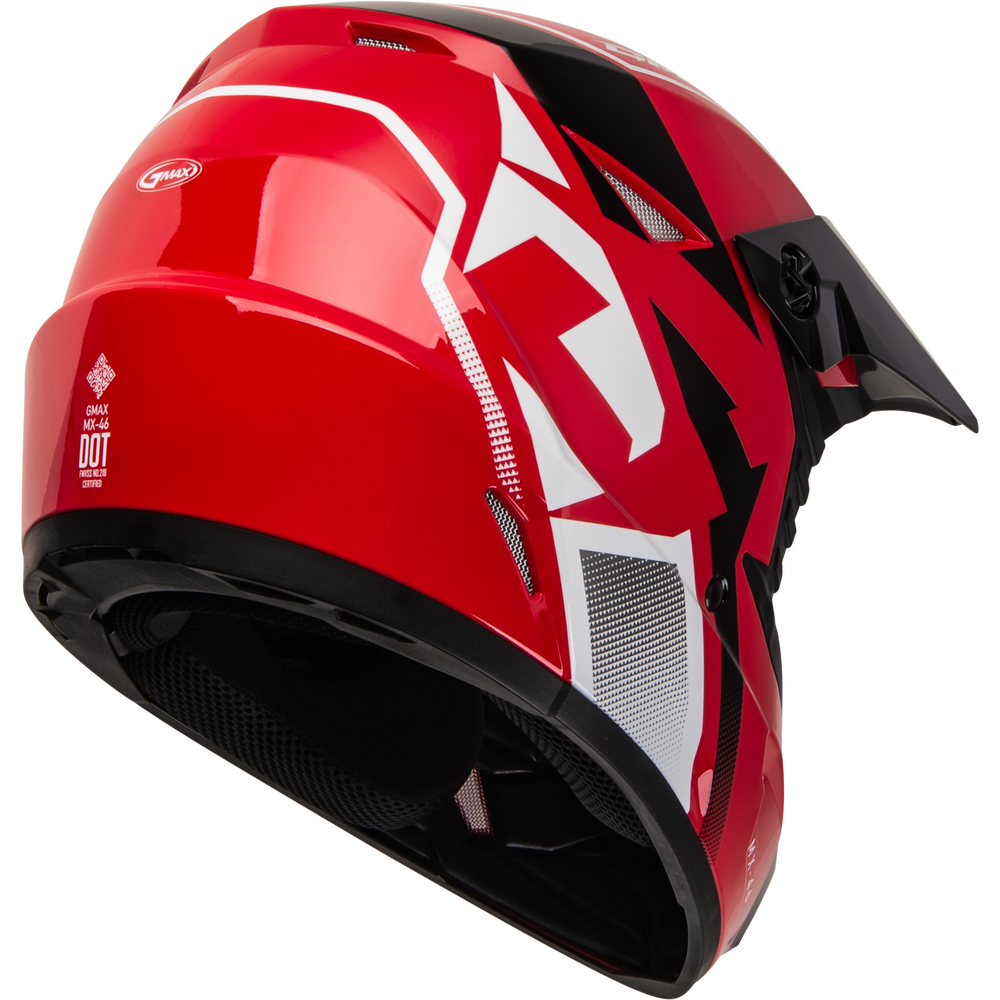 GMAX MX-46 COMPOUND HELMET RED/BLACK/WHITE