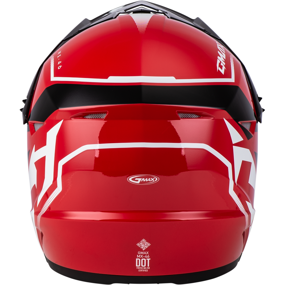 GMAX MX-46 COMPOUND HELMET RED/BLACK/WHITE