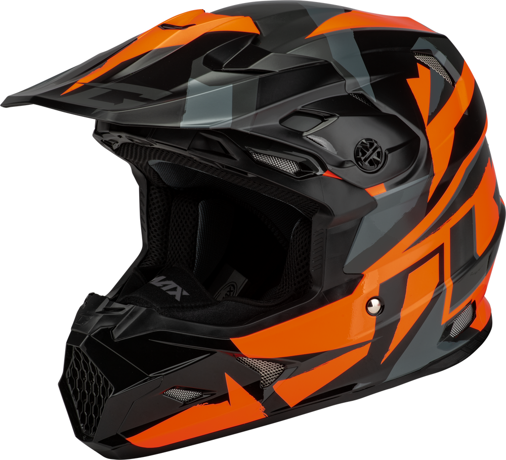 GMAX MX-96S SPLINTER HELMET BLACK/ORANGE