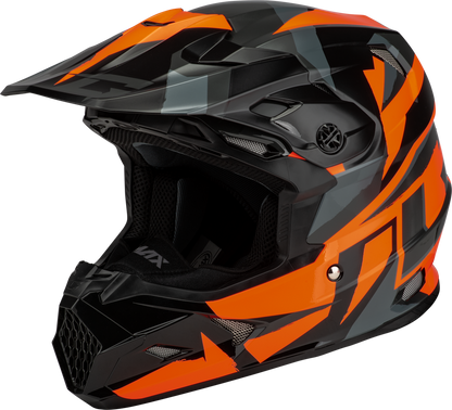 GMAX MX-96S SPLINTER HELMET BLACK/ORANGE