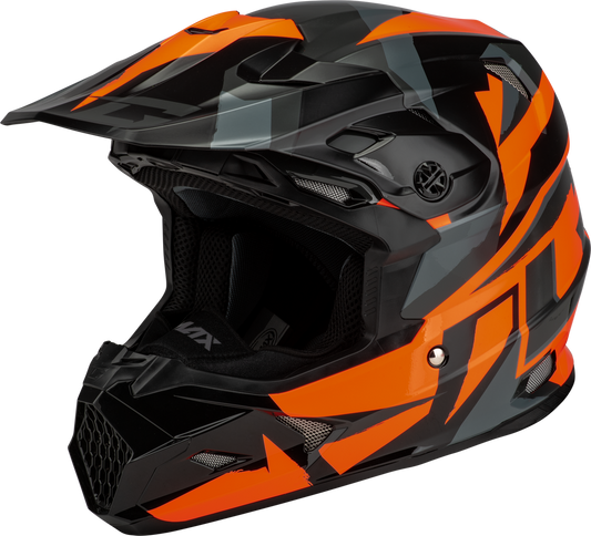 GMAX MX-96S SPLINTER HELMET BLACK/ORANGE