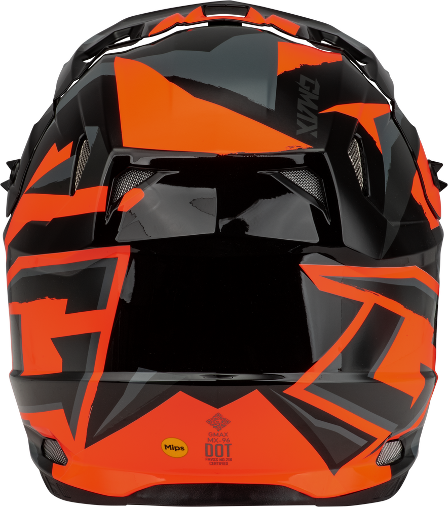 GMAX MX-96S SPLINTER HELMET BLACK/ORANGE