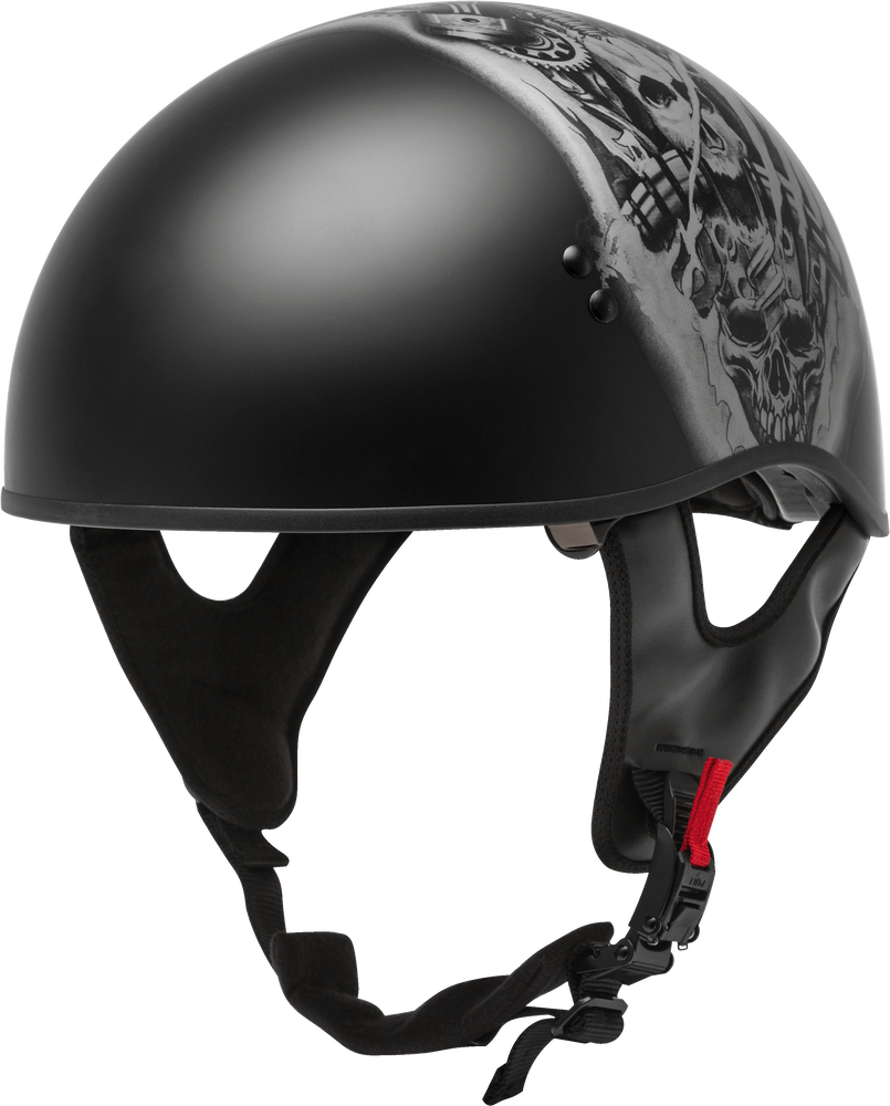 GMAX Half Helmet Tormentor Black/Silver
