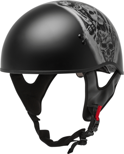 GMAX Half Helmet Tormentor Black/Silver