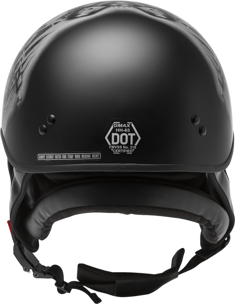 GMAX Half Helmet Tormentor Black/Silver