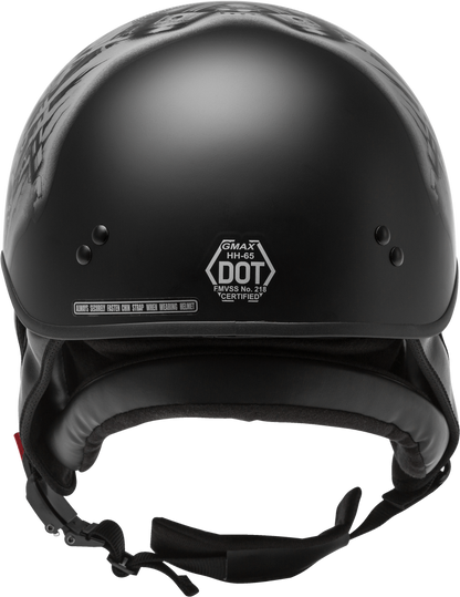 GMAX Half Helmet Tormentor Black/Silver