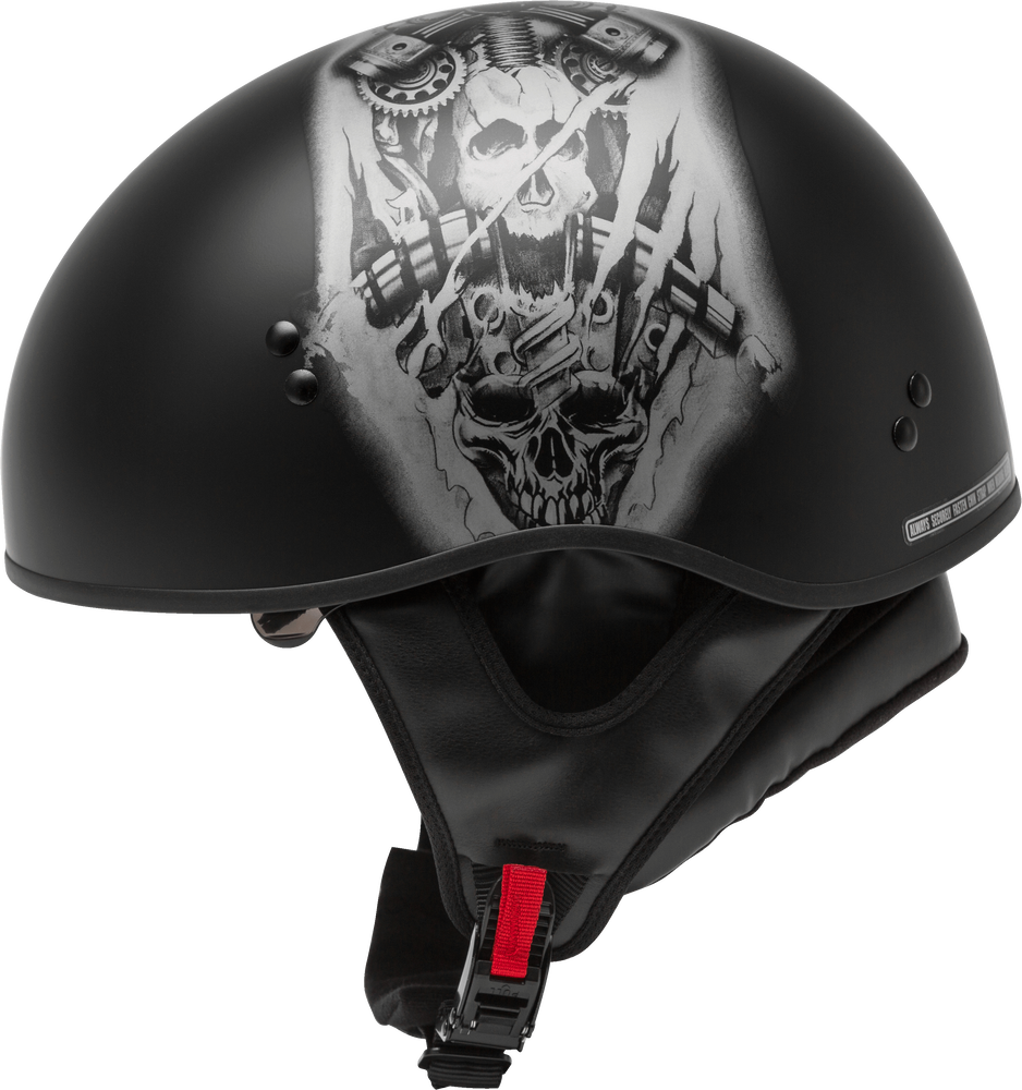GMAX Half Helmet Tormentor Black/Silver