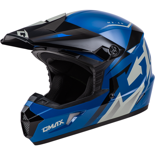 GMAX MX-46 COMPOUND HELMET BLUE/BLACK/GREY