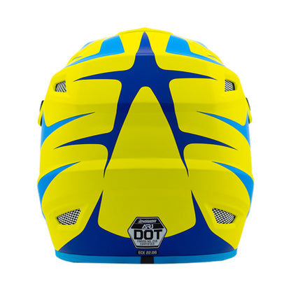 Answer 26 AR1 Mototown Helmet Matte Hyper Acid/Cyan/Dark Blue
