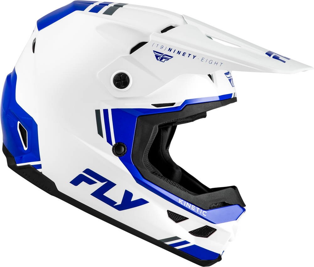 FLY RACING KINETIC VERDICT HELMET WHITE/BLUE/GREY