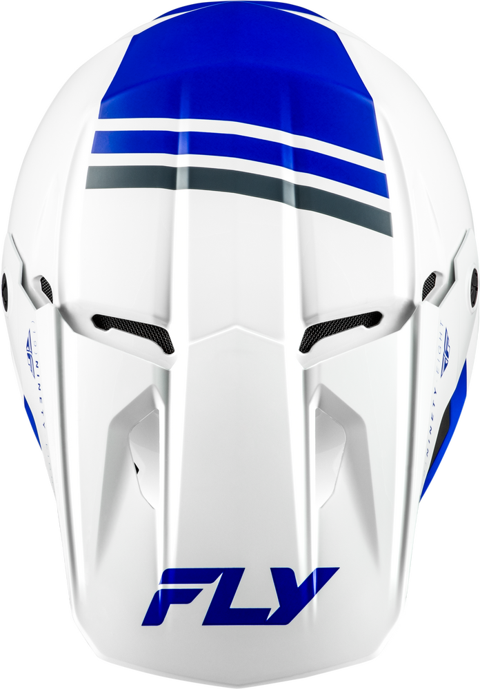 FLY RACING KINETIC VERDICT HELMET WHITE/BLUE/GREY