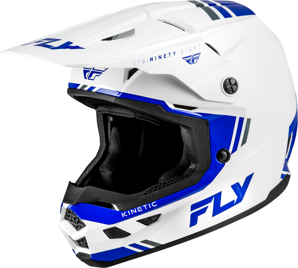 FLY RACING KINETIC VERDICT HELMET WHITE/BLUE/GREY