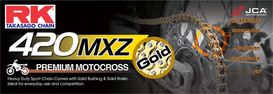 RK EXCEL GB420MXZ DRIVE CHAIN GOLD 420 X 116