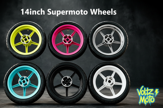 Supermoto 14inch wheel set