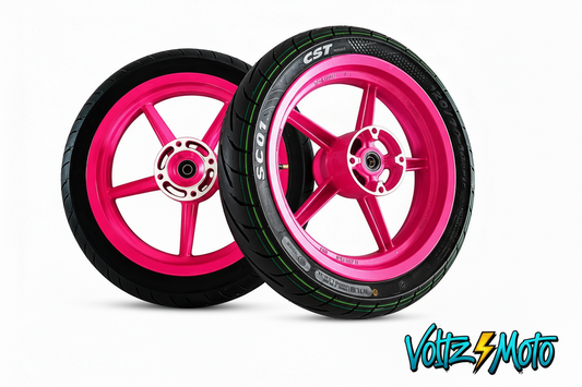 Supermoto 14inch wheel set